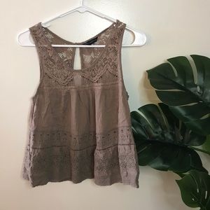 slightly cropped lace tank!